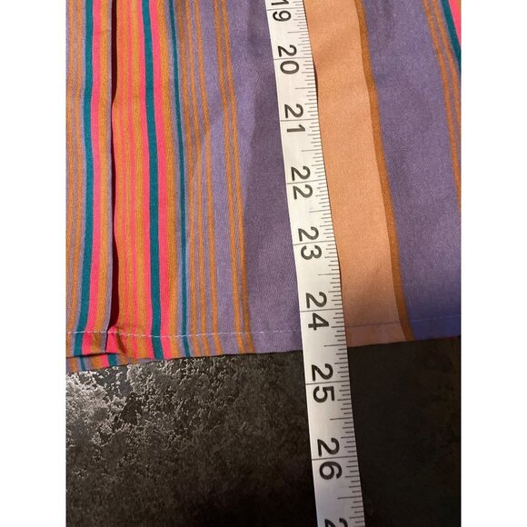 The Ascot Collection Lady Arrow Multicolor Collarless Long Sleeve Blouse Top - Picture 8 of 10